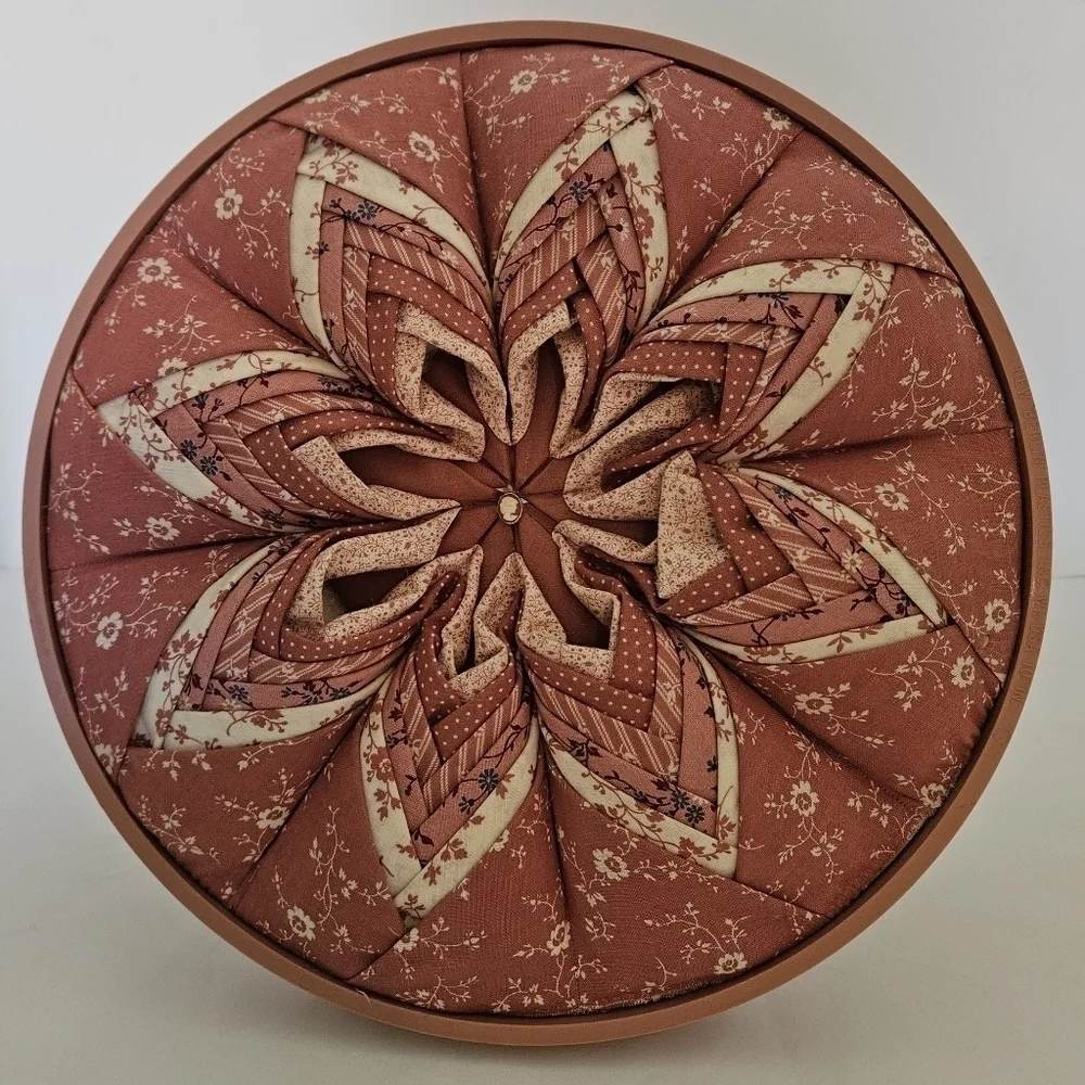 Handmade Upcycled Fabric Wall Art Pink Floral 10